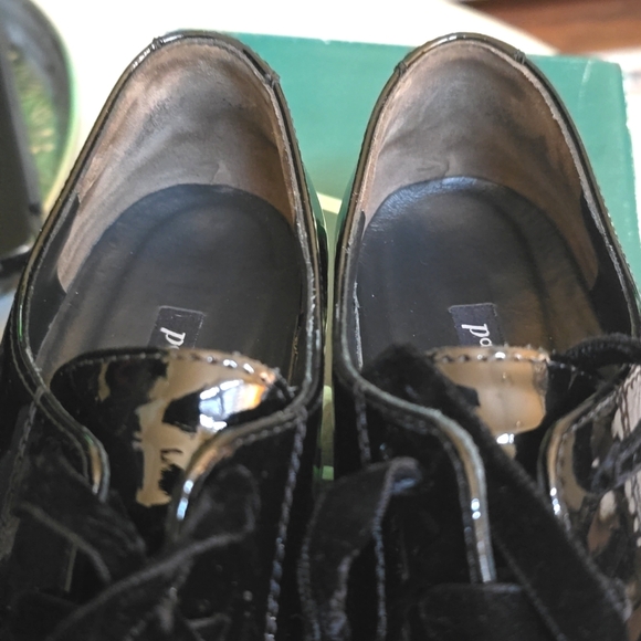 Paul Green Patent Leather Loafer with Velvet Laces and Zipper Detail - Picture 9 of 9